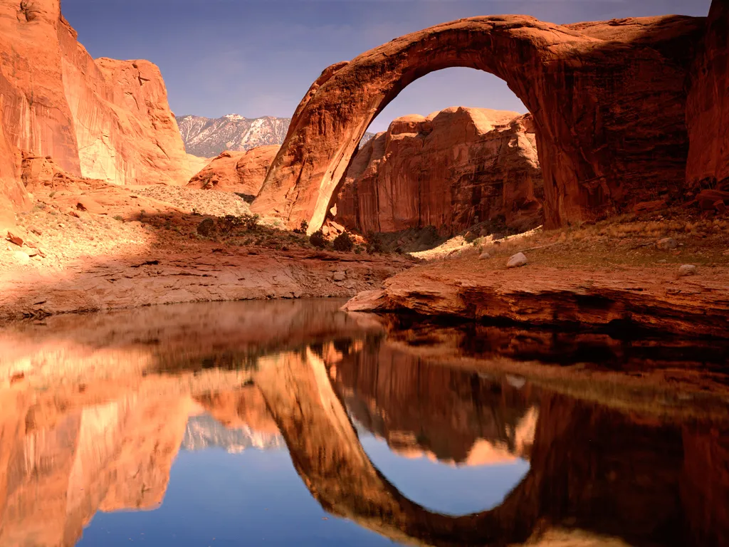 rainbow-bridge-utah Rainbow Bridge Utah, reflecting in water
